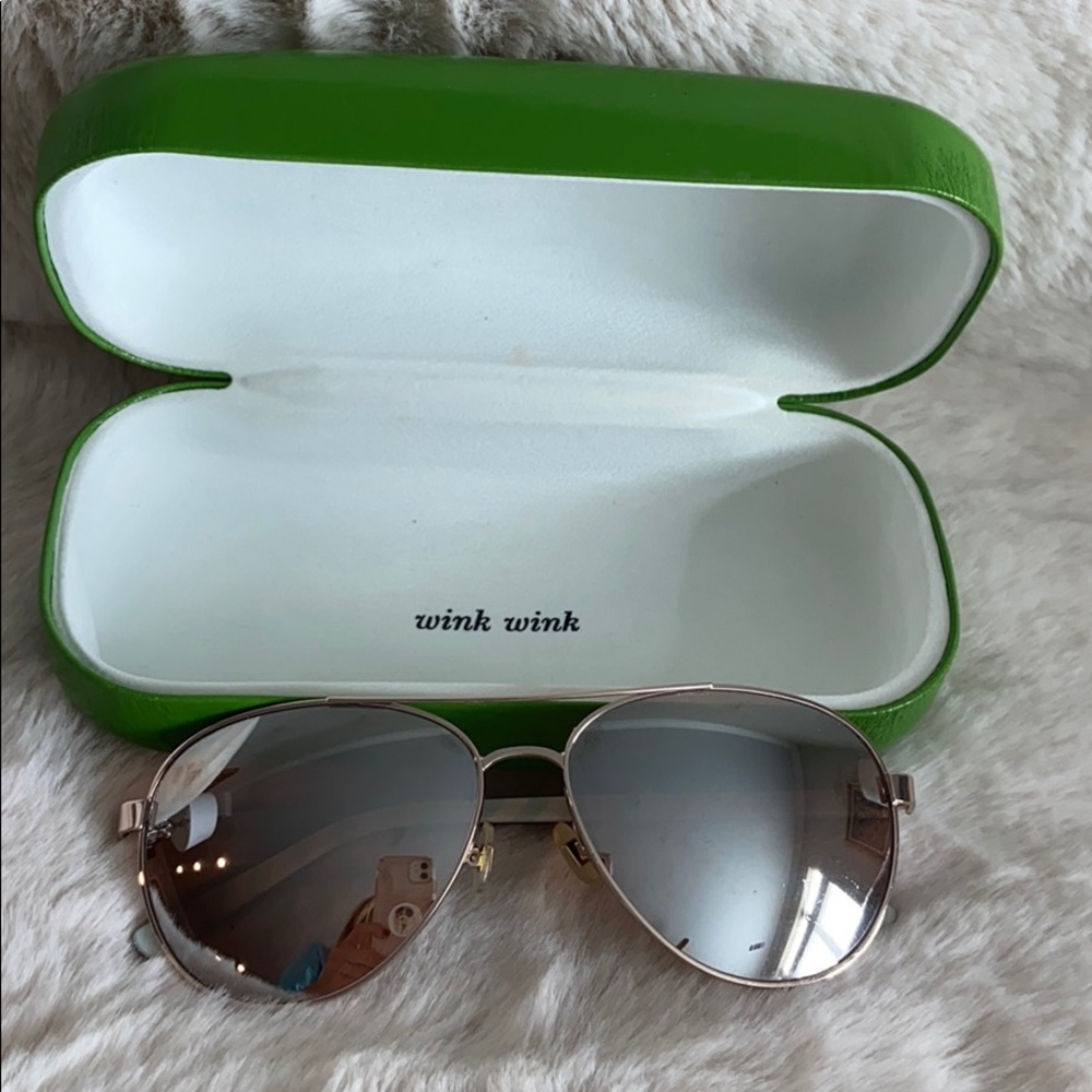 Kate Spade aviator sunglasses with case